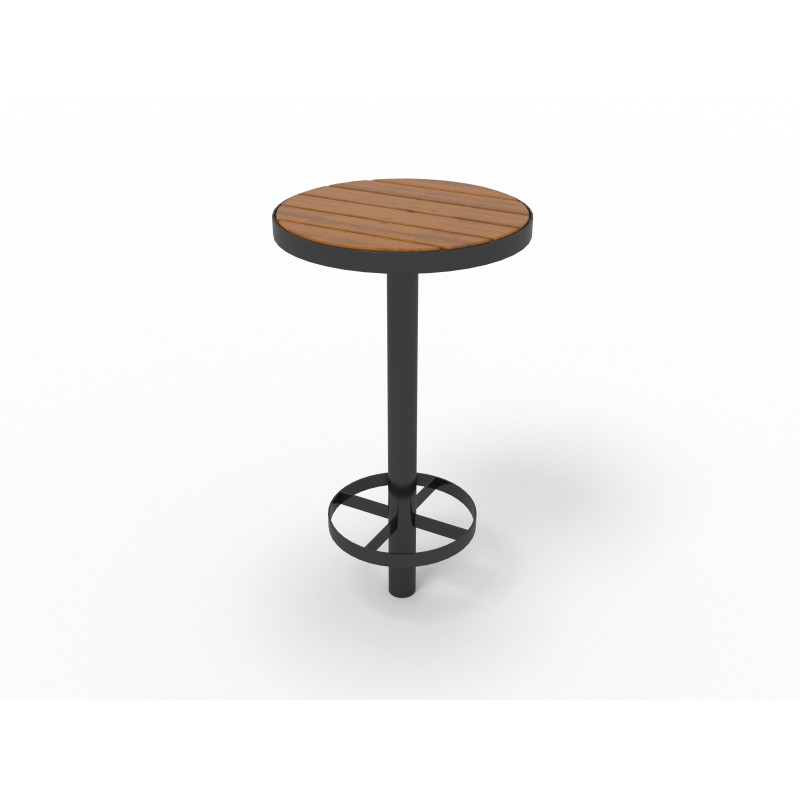 HAGS Sofiero Standard bar table - for setting in concrete (color: dark brown/black)