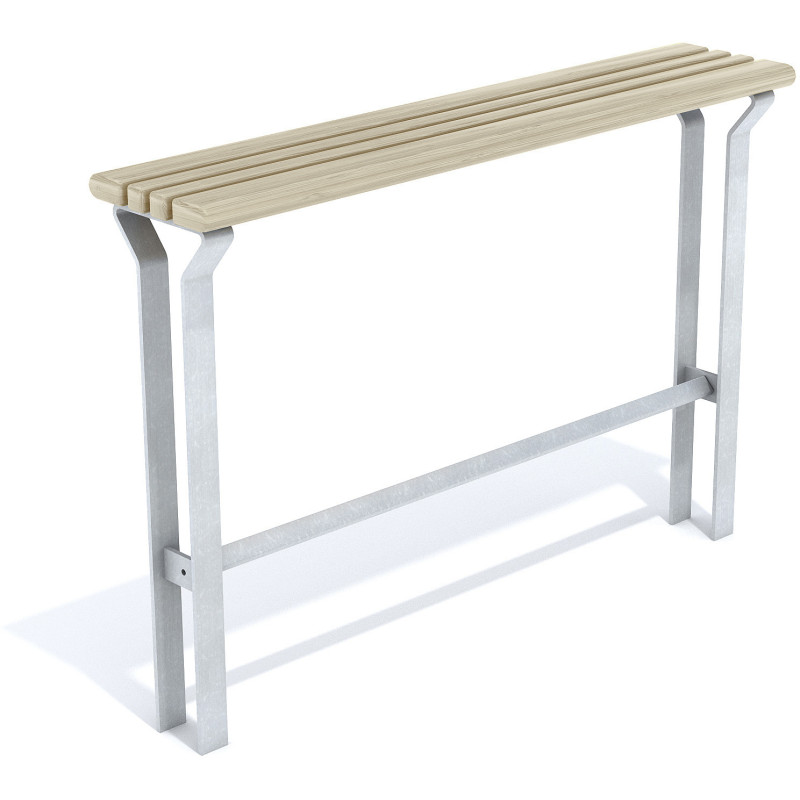 HAGS Zeta Standard bar table - for setting in concrete Front view