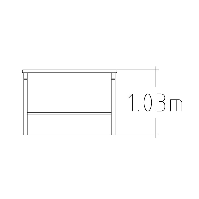 HAGS Zeta Standard bar table - for setting in concrete (color: silver-gray/galvanized)