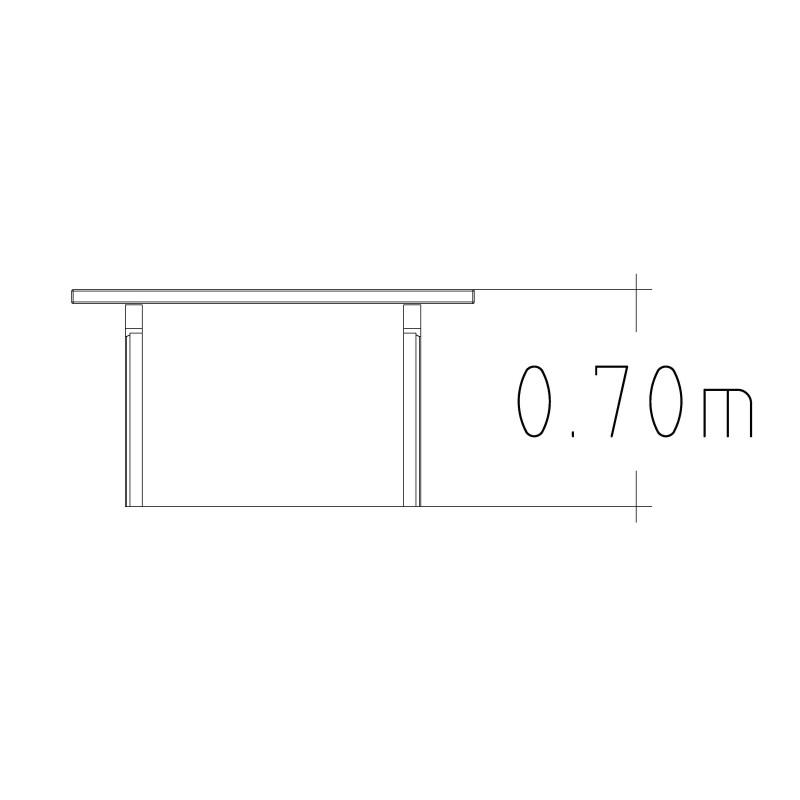 HAGS Brahe Standard Table (Color: Dark Brown | Concrete Foundation) (8042476)