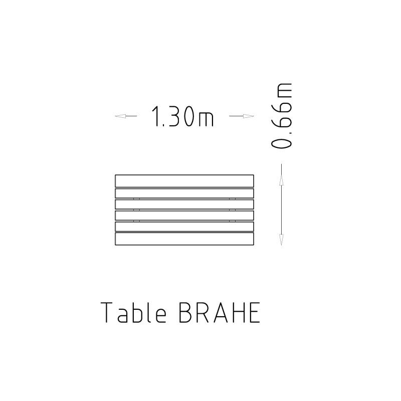 HAGS Brahe Standard Table (Color: Dark Brown | Concrete Foundation) (8042476)