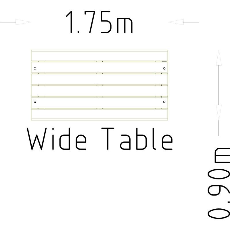 HAGS Rosenlund Standard Wide Table (Color: Galvanized) (8076885)