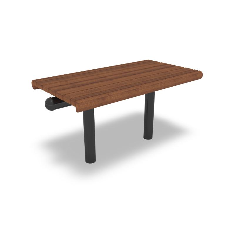 HAGS City-Form Standard Table for Setting in Concrete (Color: Dark Brown/Black) (8037065)