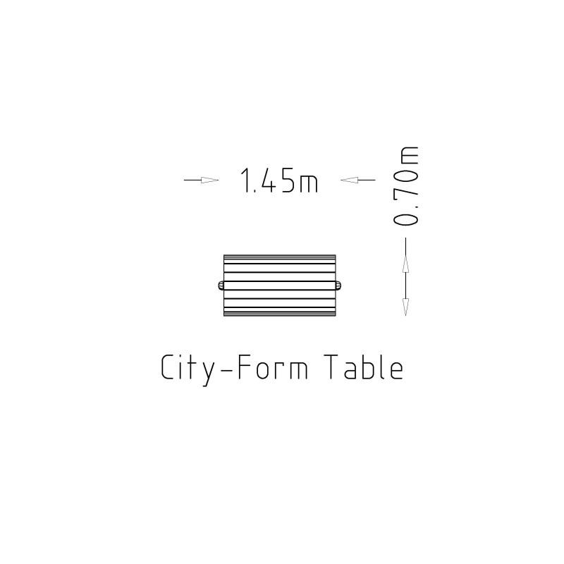HAGS City-Form Standard Table for Setting in Concrete (Color: Dark Brown/Black) (8037065)