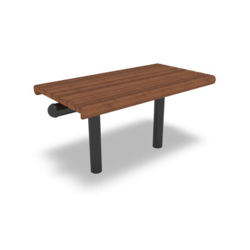 HAGS City-Form Standard Table for Setting in Concrete (Color: Dark Brown/Black) (8037065)