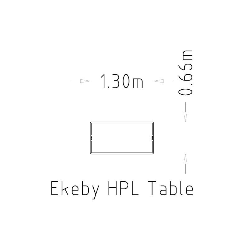 HAGS Ekeby HPL Standard Table (Color: Grey/Black) (8101163)