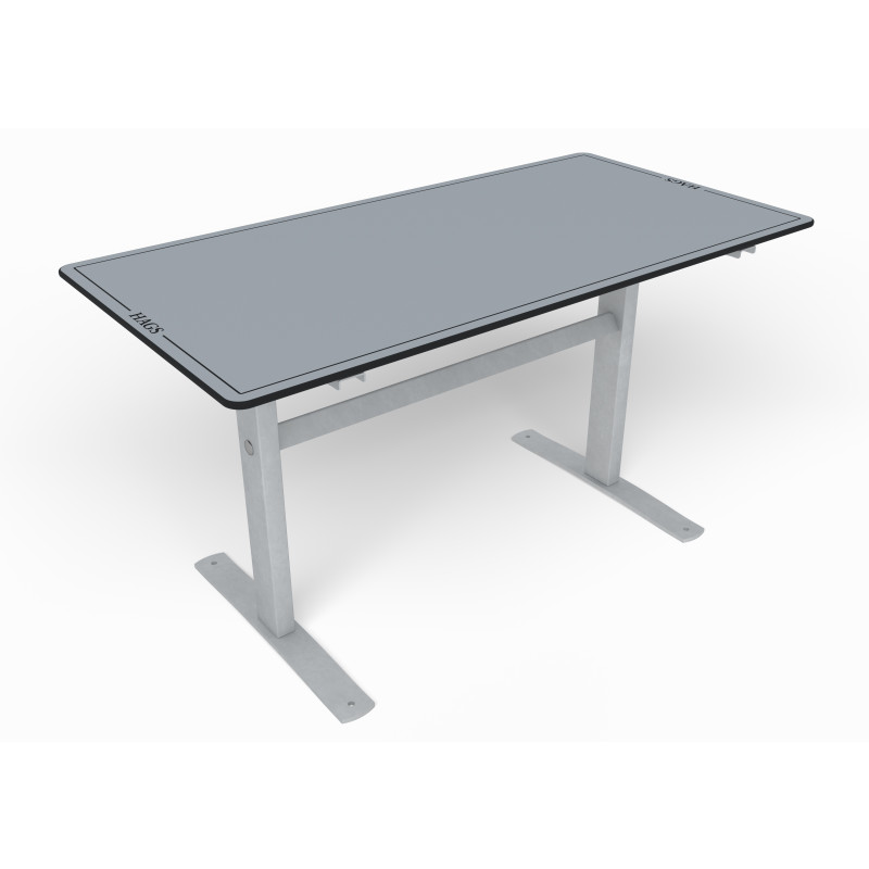 HAGS Ekeby HPL Standard Table (Color: Light Grey/Galvanized) (8101171)