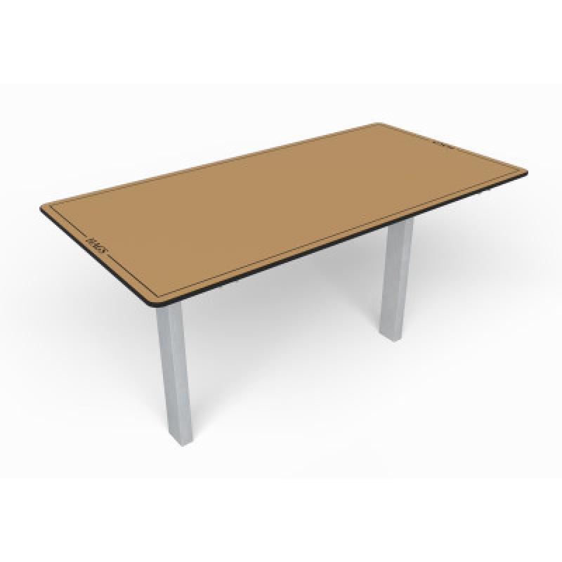 HAGS Ekeby HPL Standard Table for Setting in Concrete (Color: Beige/Galvanized) (8101159)