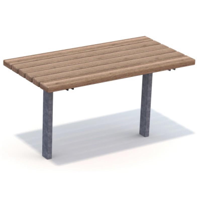 HAGS Ekeby Standard Table for Setting in Concrete (Color: Brown/Galvanized) (8037097)