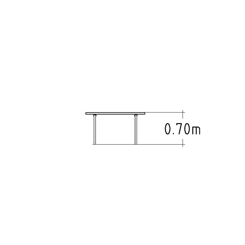 HAGS Ekeby Standard Table for Setting in Concrete (Color: Green/Black) (8037099)