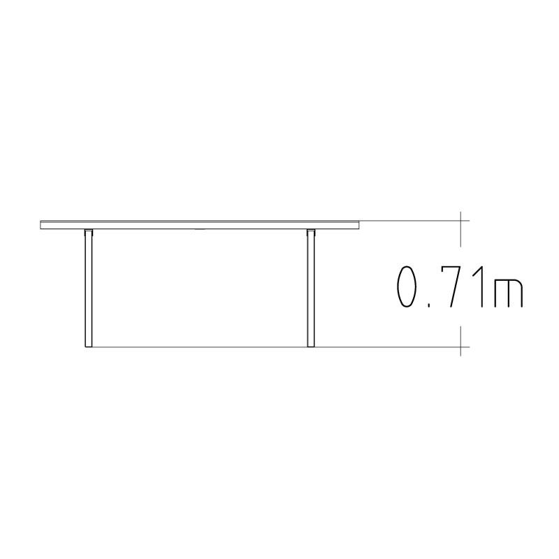 HAGS Ekeby Standard Table for Setting in Concrete (Color: Black | Recycled Plastic) (8064366)