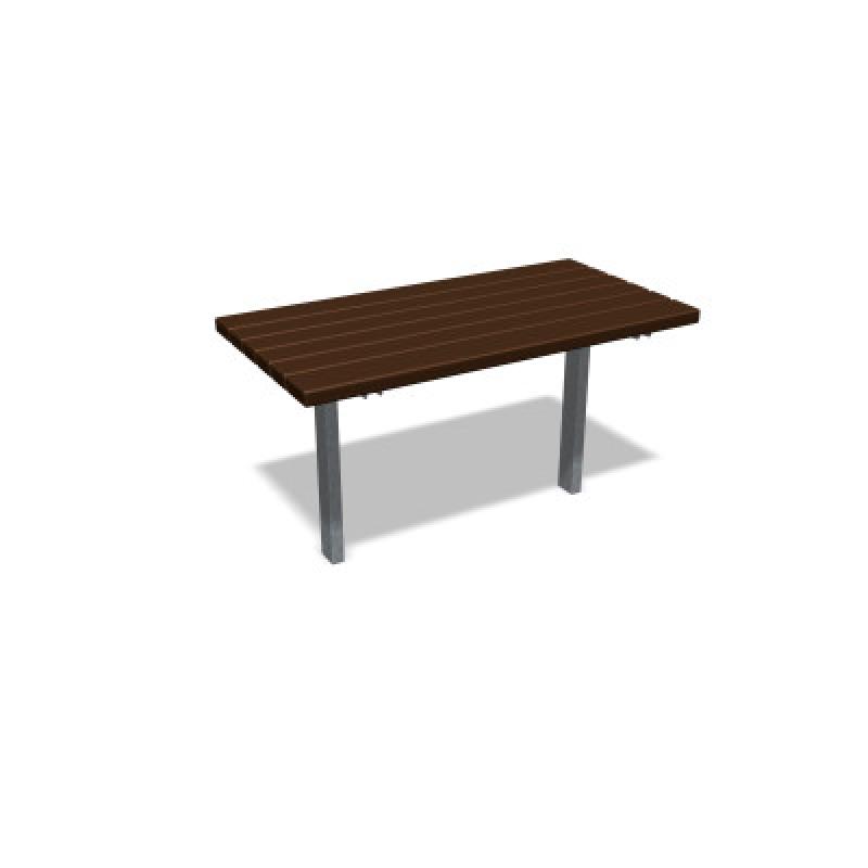 HAGS Ekeby Standard Table for Setting in Concrete (Color: Galvanized | Recycled Plastic) (8064369)