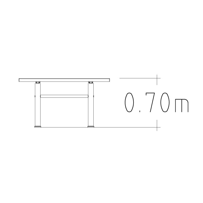 HAGS Table Hardwood Standard - Freestanding (Colour: Brown/Black)