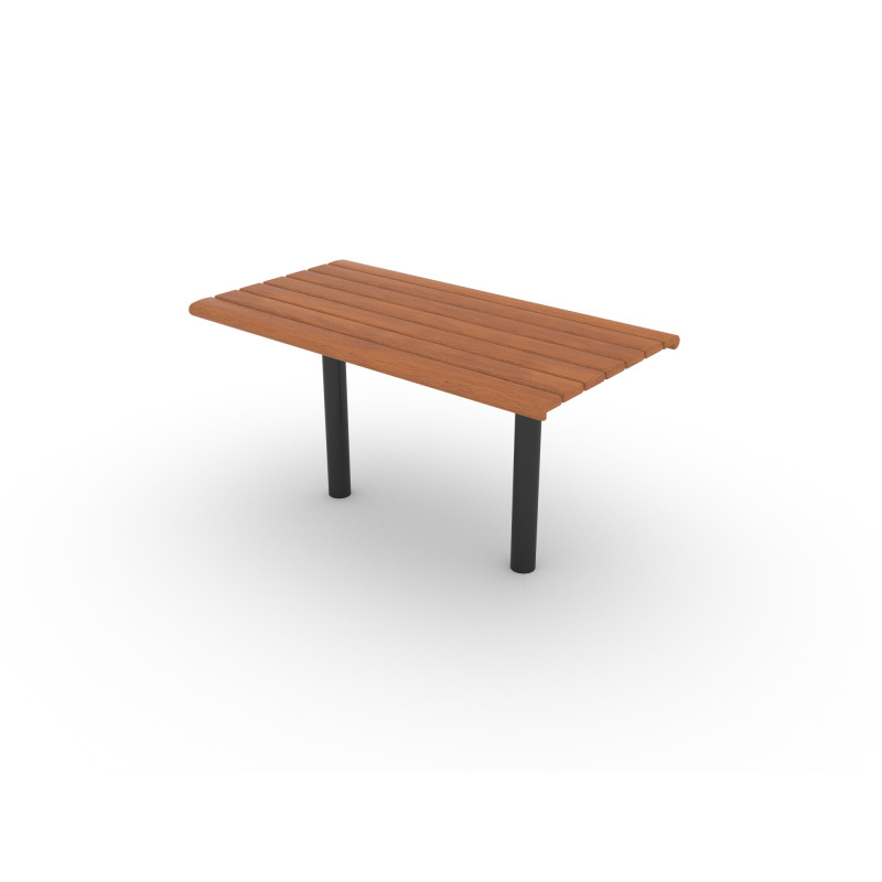 HAGS table hardwood standard - for setting in concrete (color: brown/black)