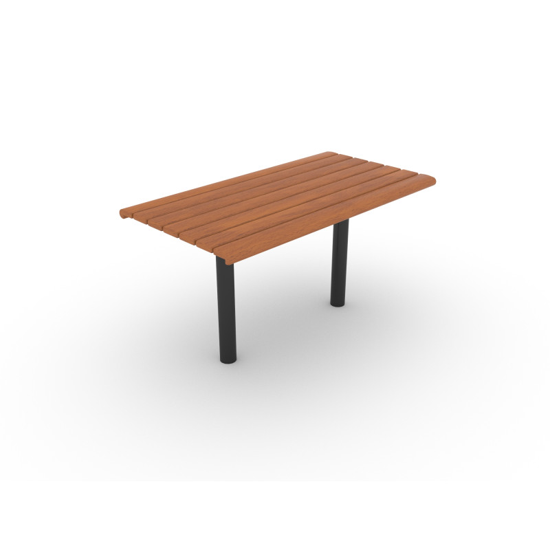 HAGS table hardwood standard - for setting in concrete (color: brown/black)
