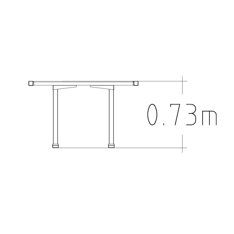 HAGS Pixbo Standard Short Table 1.2 m (Color: Galvanized) (8037090)
