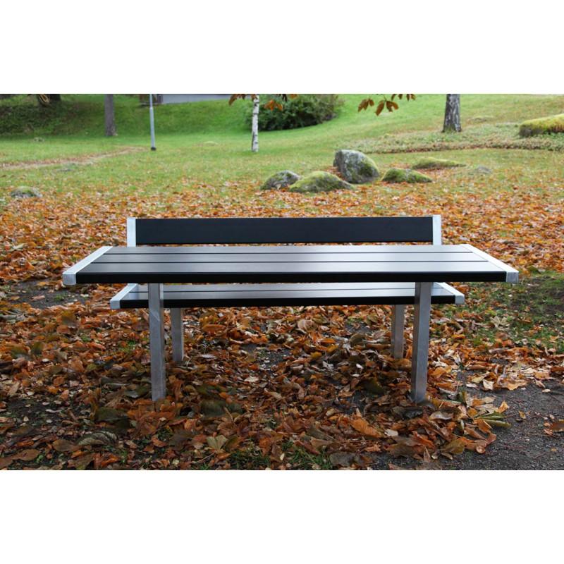 HAGS Pixbo Standard Short Table for Setting in Concrete 1.2 m (Color: Galvanized) (8037089)