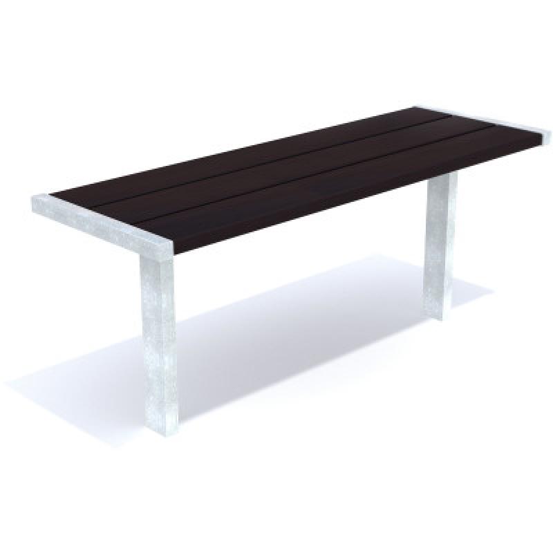 HAGS Pixbo Standard Long Table for Setting in Concrete 1.8 m (Color: Black) (8037091)