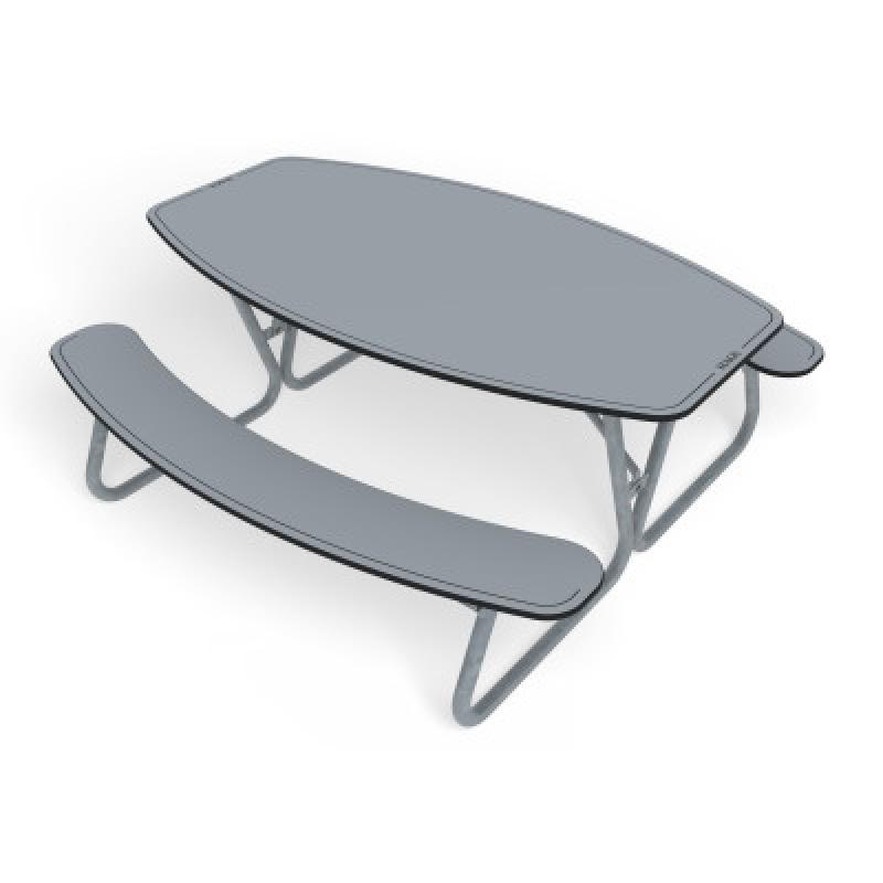 HAGS table Linnea picnic table HPL standard (color: gray/galvanized) (8101056-2)