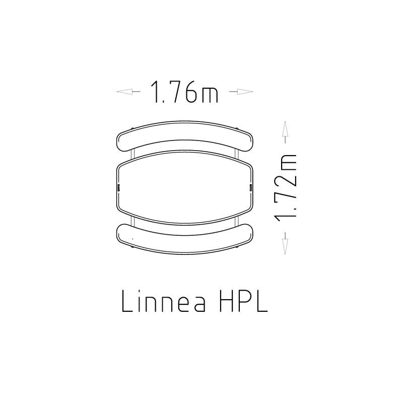 HAGS table Linnea picnic table HPL standard (color: green/galvanized) (8101055-2)