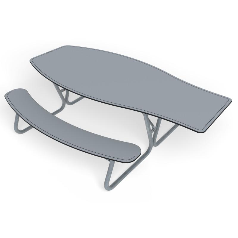HAGS table Olvon picnic table HPL standard Front view