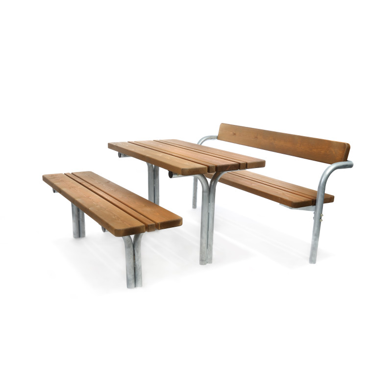 HAGS table Rörkröken Standard - for setting in concrete (color: green/black)