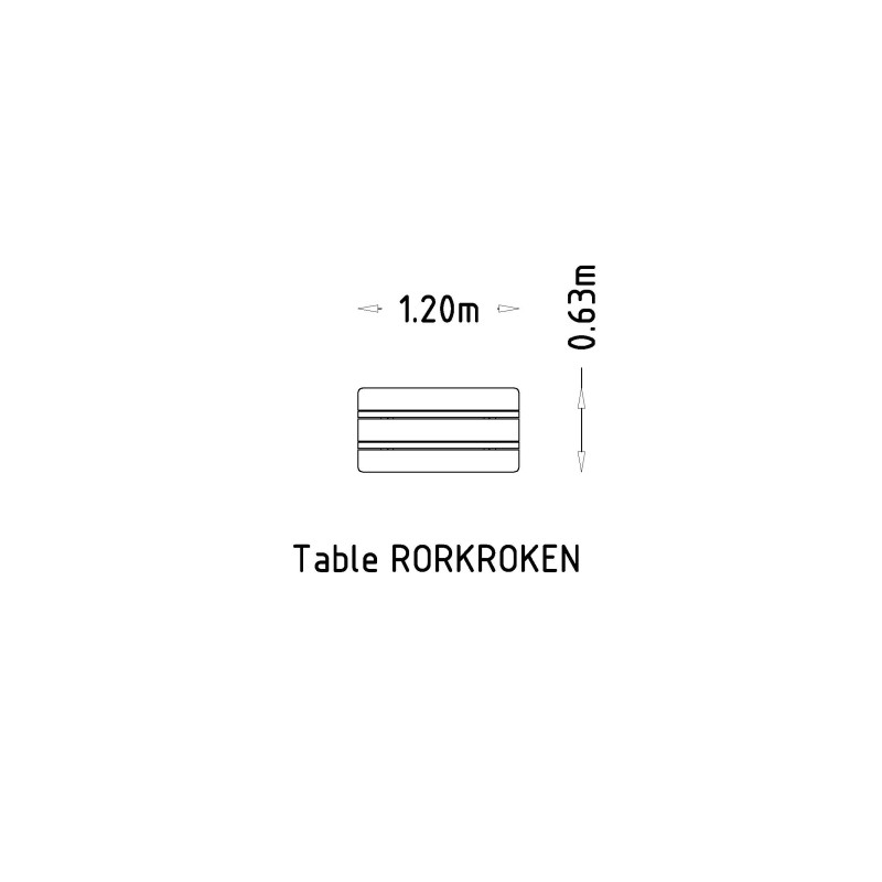 HAGS table Rörkröken Standard - for setting in concrete (color: green/black)