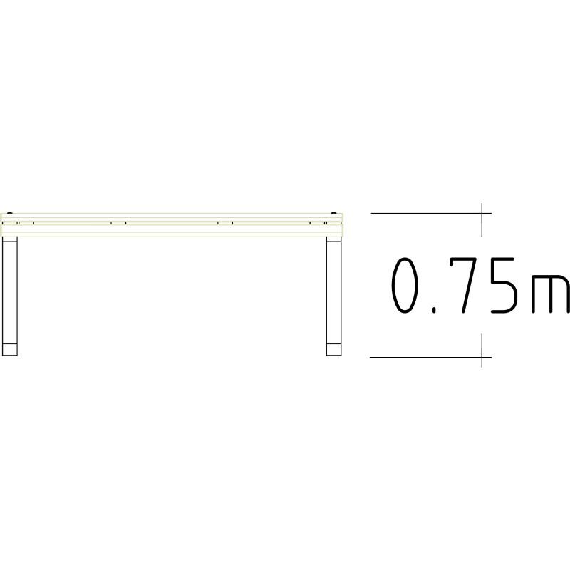 HAGS Rosenlund Standard Narrow Table (Color: Dark Grey) (8077088)