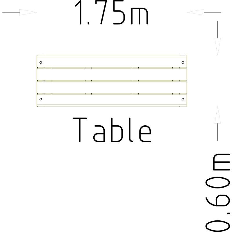 HAGS Rosenlund Standard Narrow Table (Color: Dark Grey) (8077088)