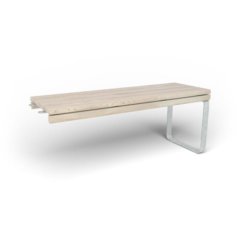 HAGS Tisch Schmal Rosenlund Standard Modular 1 Seite (Farbe: Verzinkt) (8080075) – Premium Park- & Stadtmöbel B2B Shop