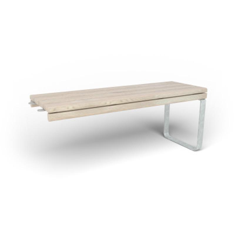 HAGS Rosenlund Standard Modular Narrow Table 1 Side (Color: Galvanized) (8080075)
