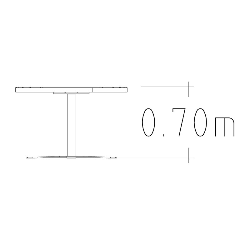HAGS Table Sofiero Round Large Standard - Freestanding (Colour: Dark Brown/Black)