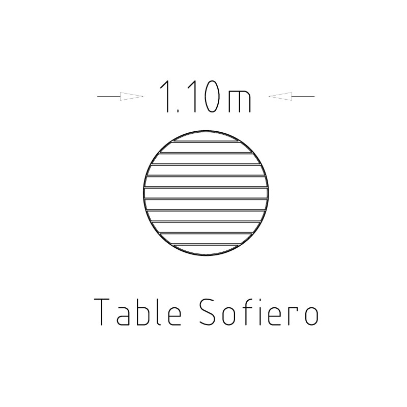 HAGS Table Sofiero Round Large Standard - Freestanding (Colour: Dark Brown/Galvanized)