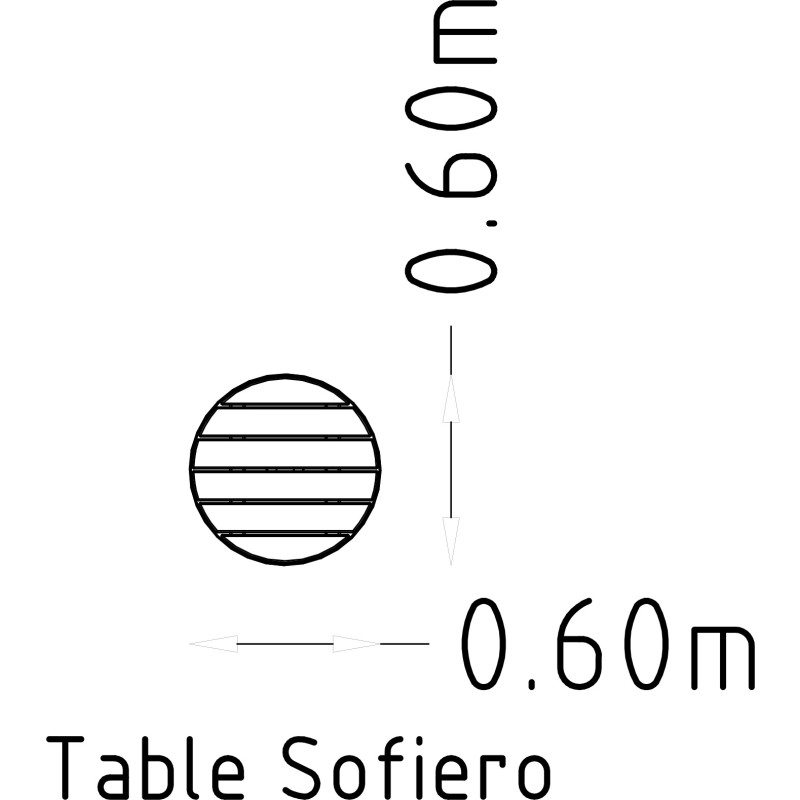 HAGS Table Sofiero Round Standard - Freestanding (Colour: Dark Brown/Black)