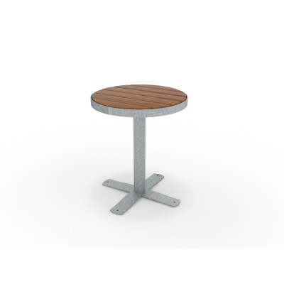 HAGS Table Sofiero Round Standard - Freestanding (Colour: Dark Brown/Galvanized)
