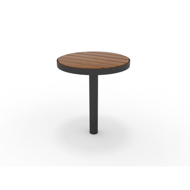 HAGS Table Sofiero Round Standard - for setting in concrete (color: dark brown/black)