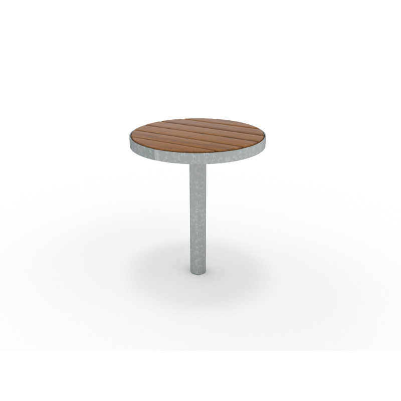 HAGS Table Sofiero Round Standard - For setting in concrete (color: dark brown/galvanized)