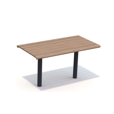 HAGS table Sofiero Standard - for setting in concrete (color: dark brown/black)