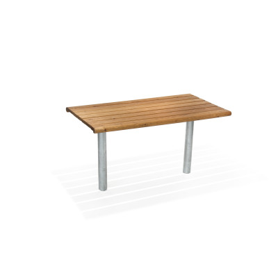 HAGS table Sofiero Standard - for setting in concrete (color: dark brown/galvanized)