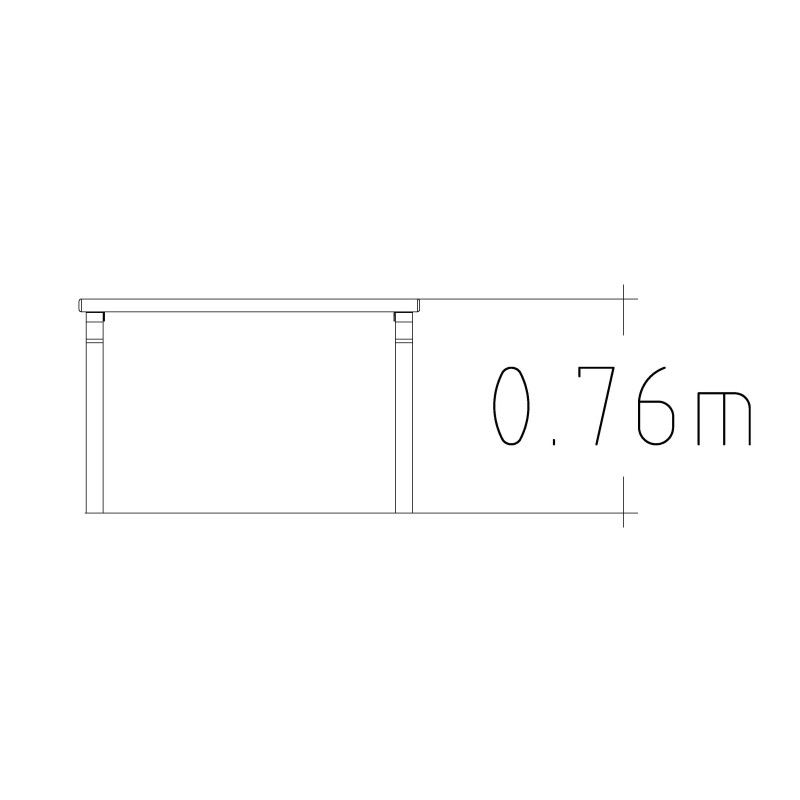 HAGS table Zeta Standard - for setting in concrete (color: silver-gray/galvanized)