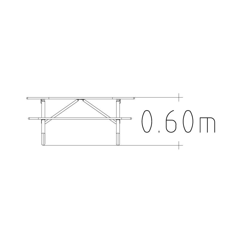 HAGS Tabletop for Picnic Table / Play Table Banana 8002653 Standard (Color: Brown) (8016694)