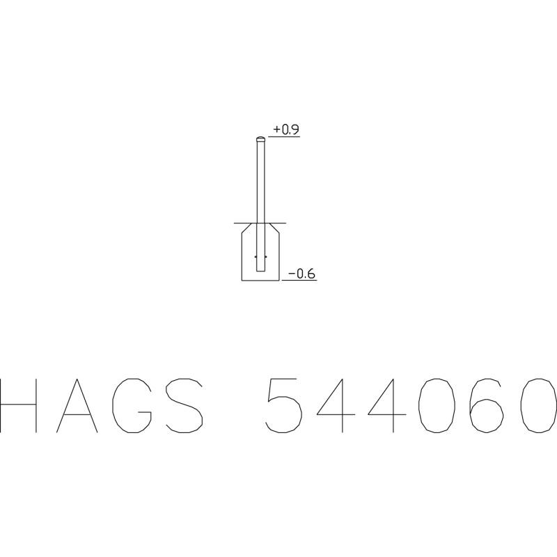HAGS Traffic Post with Integrated Lock Standard (Color: Red/White) (8012759)