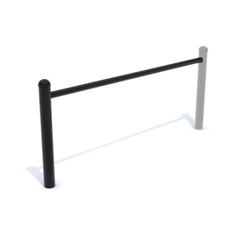 HAGS City-Form Standard Fence Pipe Section + 1 Post for Setting in Concrete (Color: Black) (8003107)